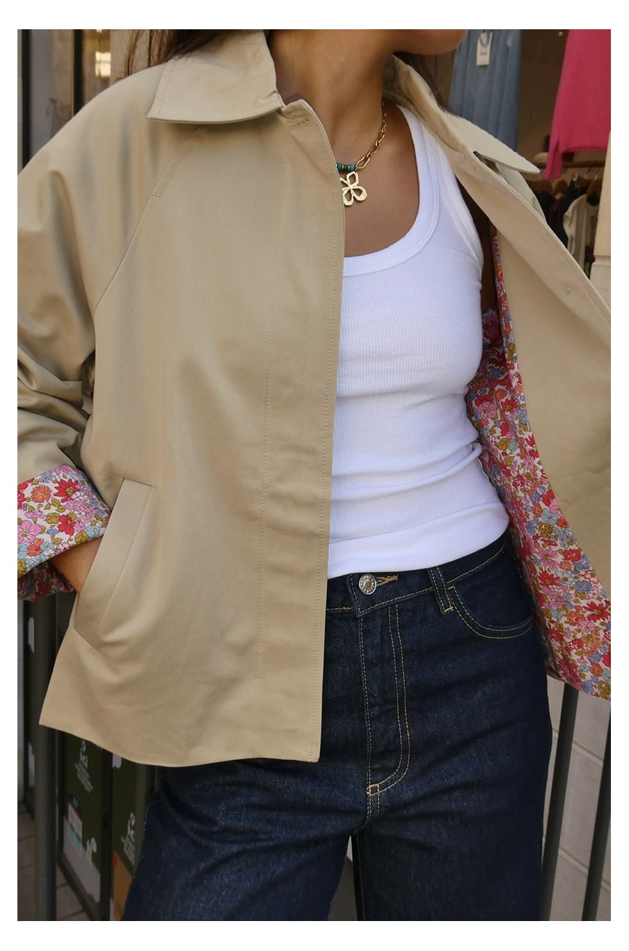 Trench court beige
