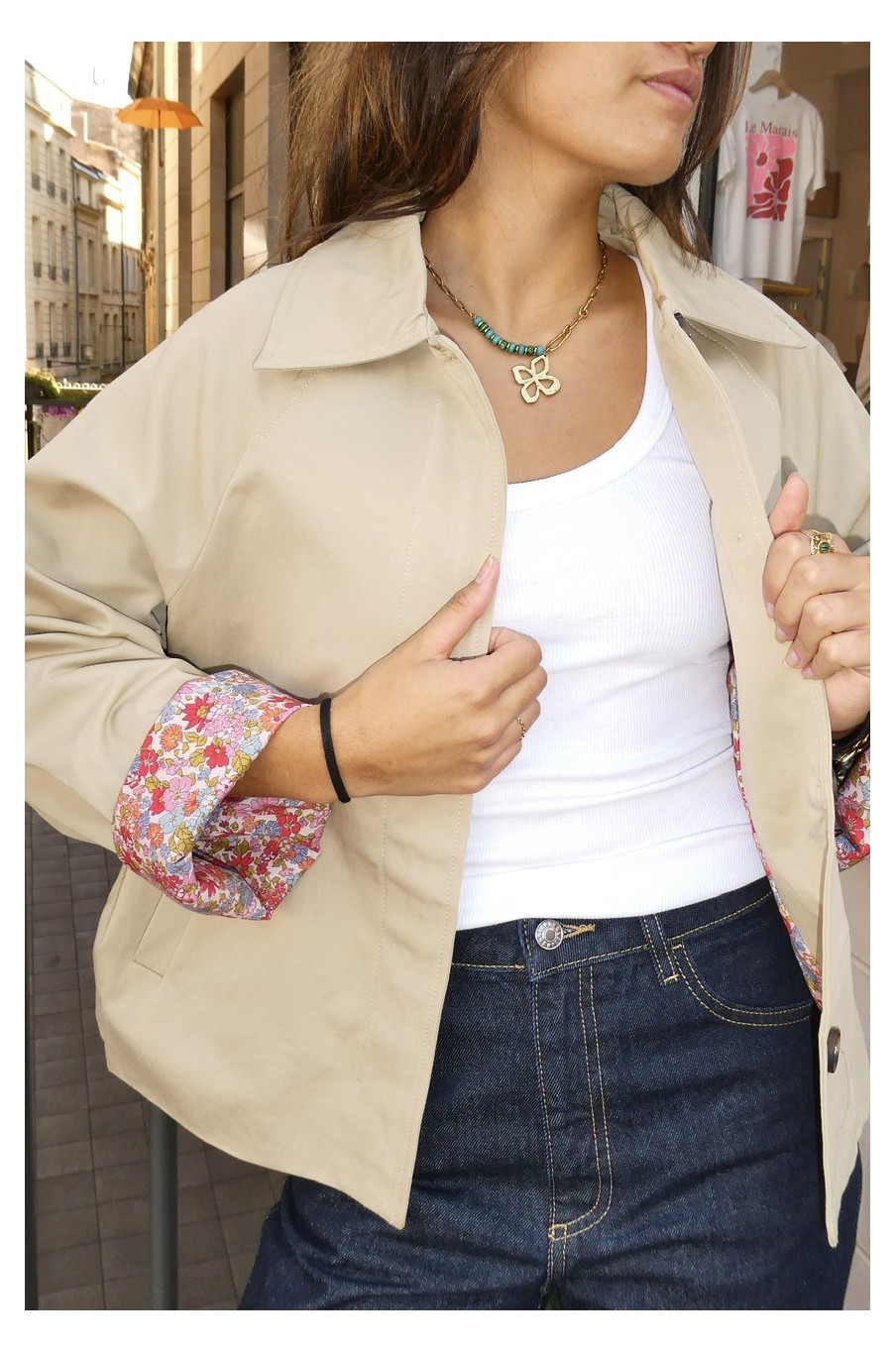 Trench court beige