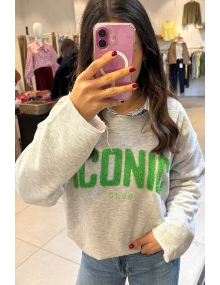 Sweat-Shirt ICONIC Club gris