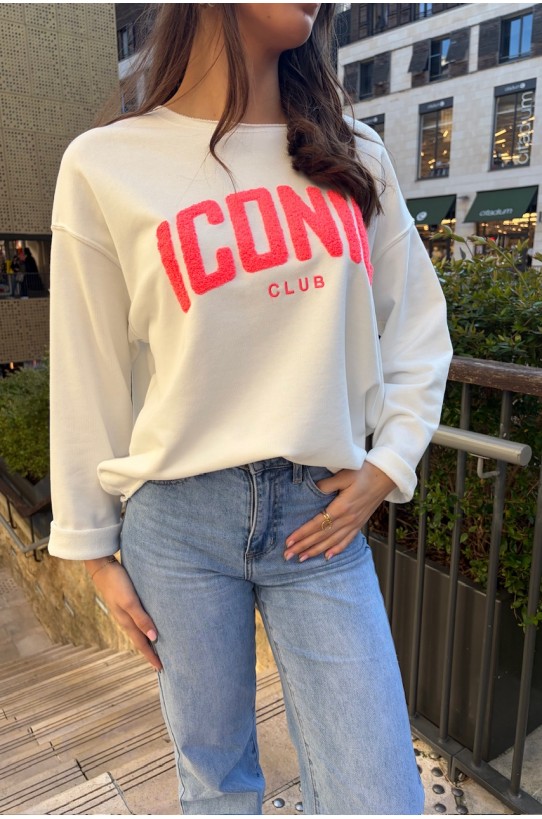 Sweat blanc ICONIC CLUB