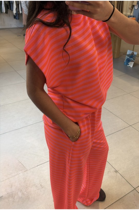 T-Shirt oversize à rayures