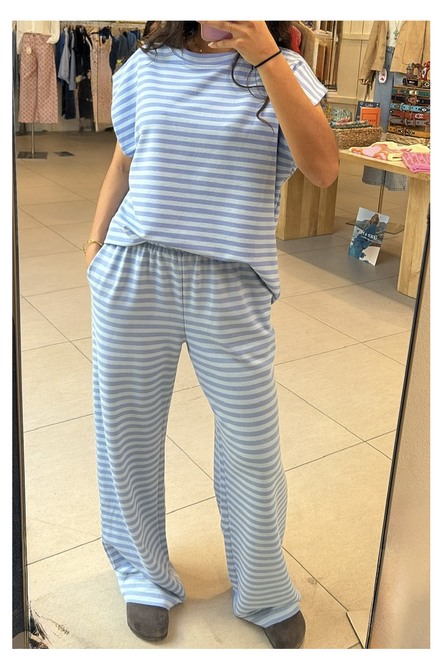 T-Shirt oversize à rayures