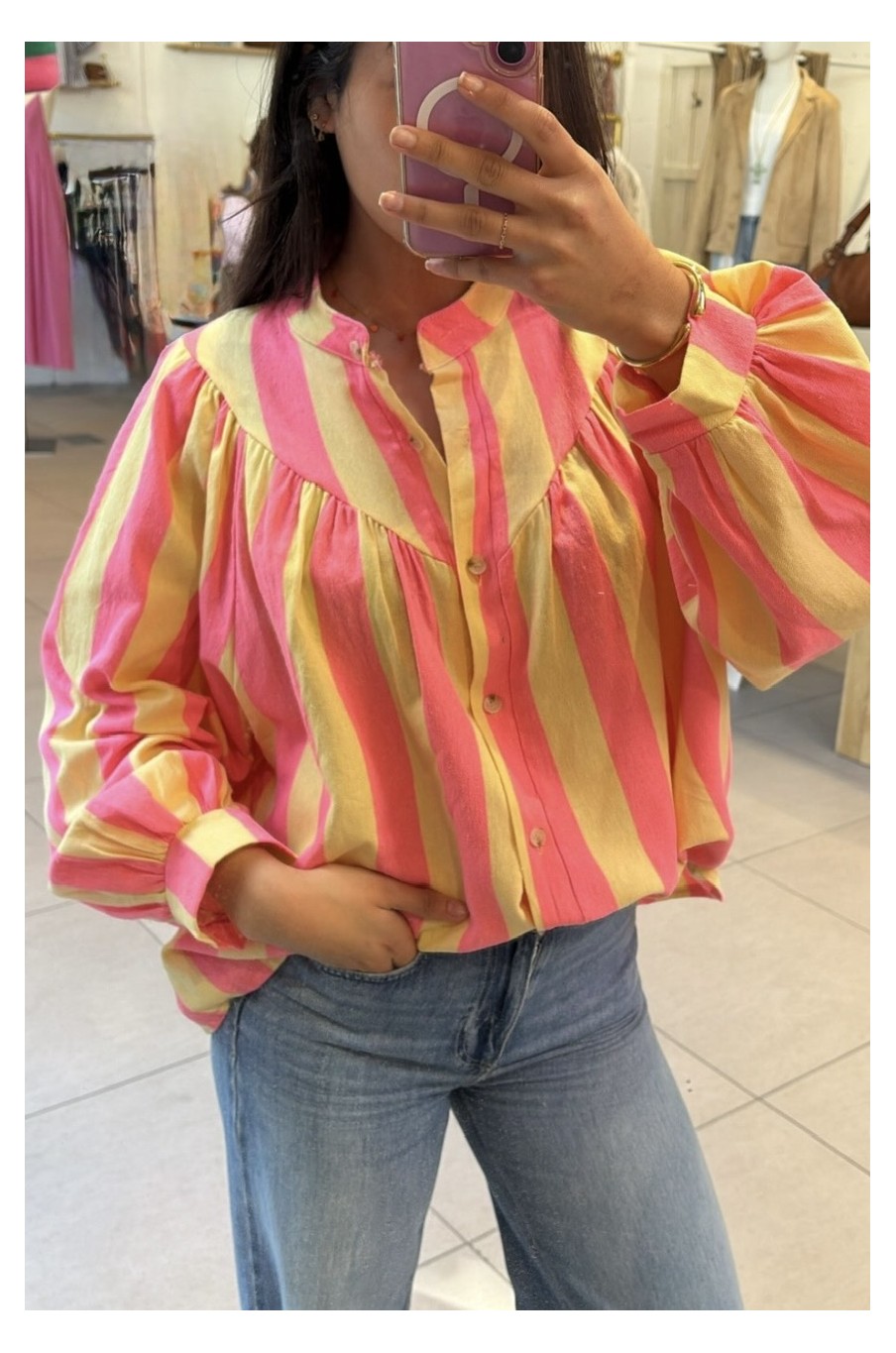 Blouse  grosses rayures Miranda