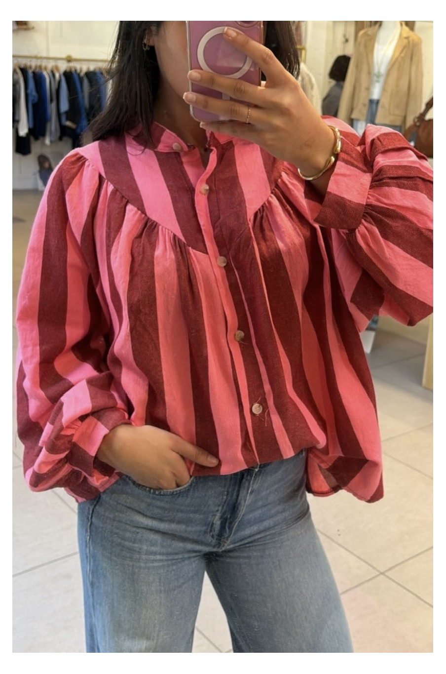 Blouse  grosses rayures Miranda