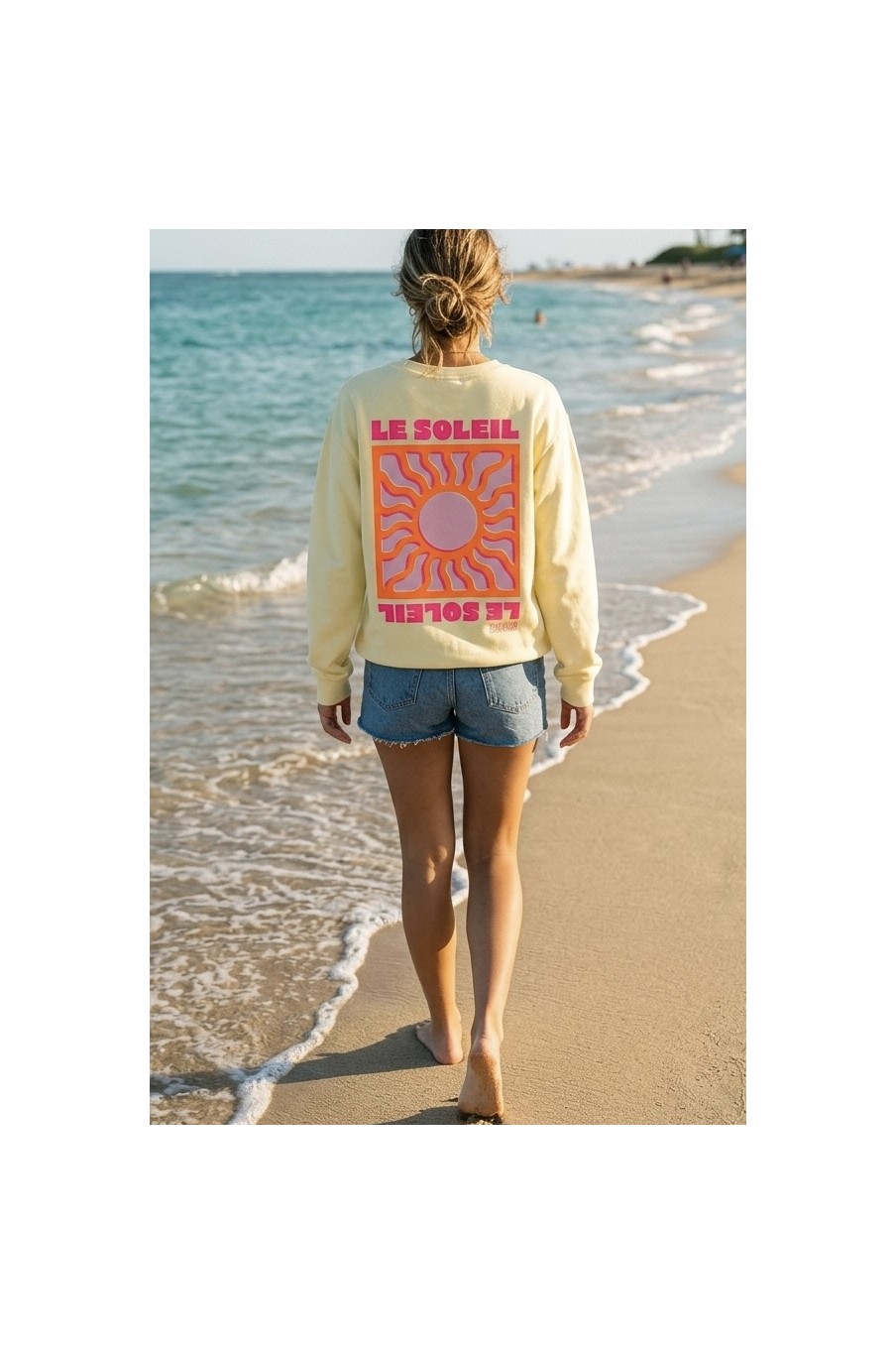 Sweat shirt SOLEIL jaune