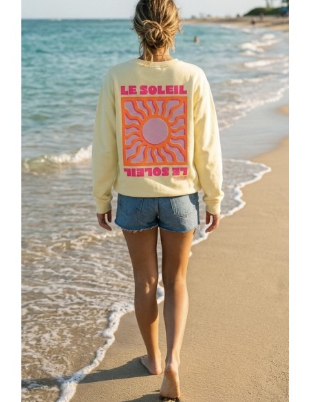 Sweat shirt SOLEIL jaune