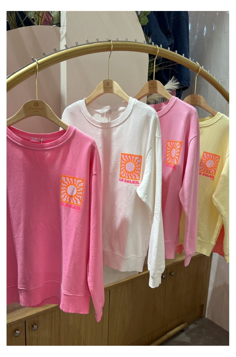 Sweat shirt SOLEIL jaune