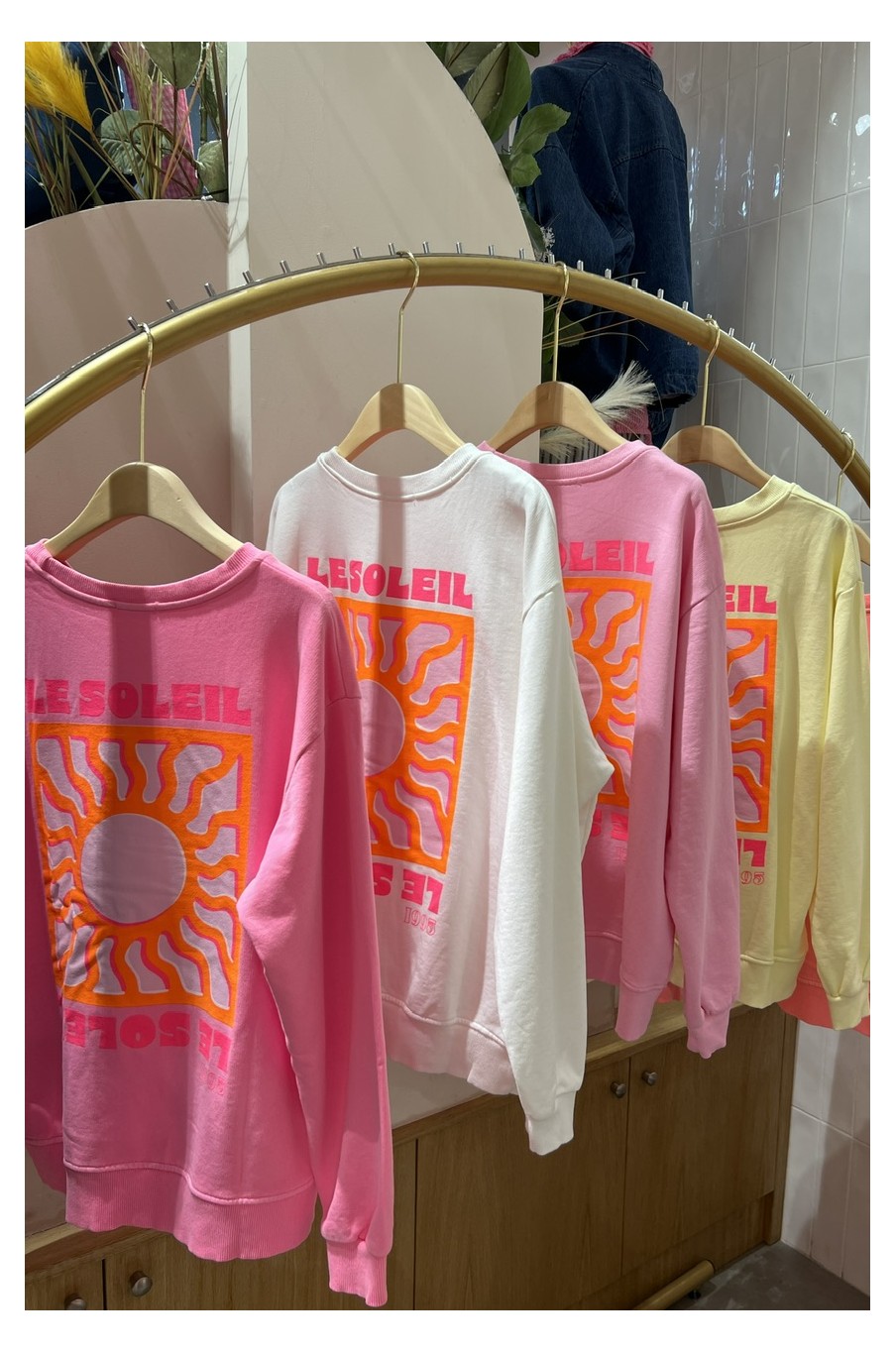Sweat shirt SOLEIL jaune