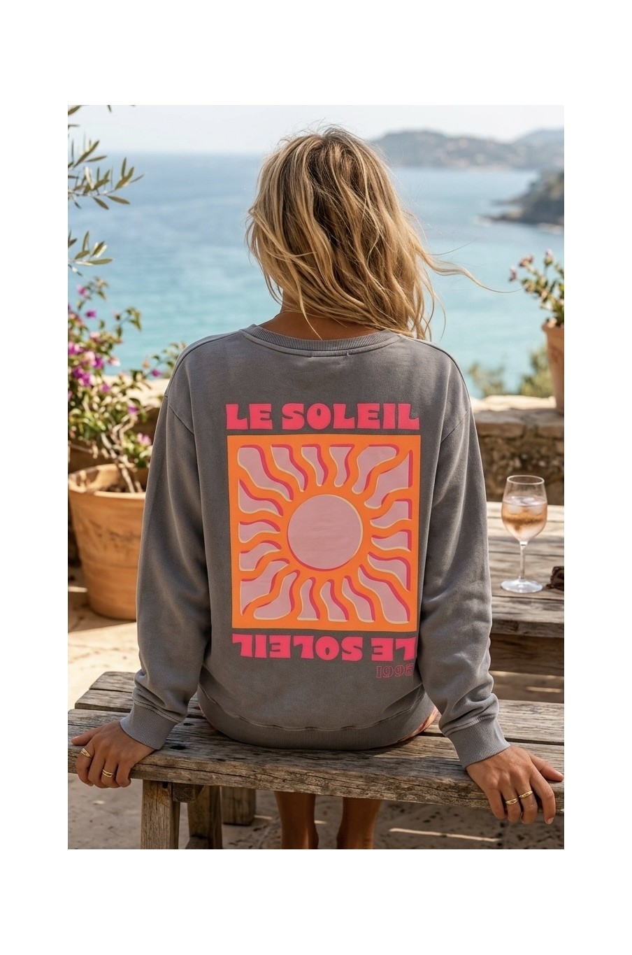 Sweat shirt SOLEIL Gris