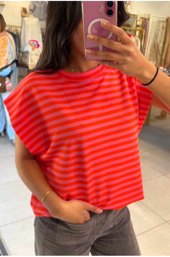T-shirt marinière oversize