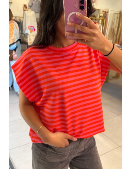 T-shirt marinière oversize