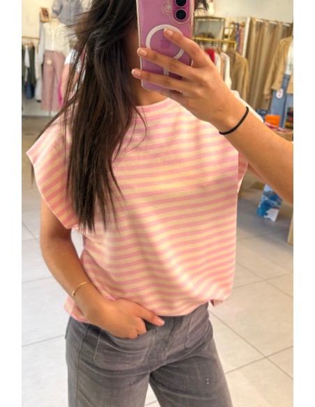T-shirt marinière oversize