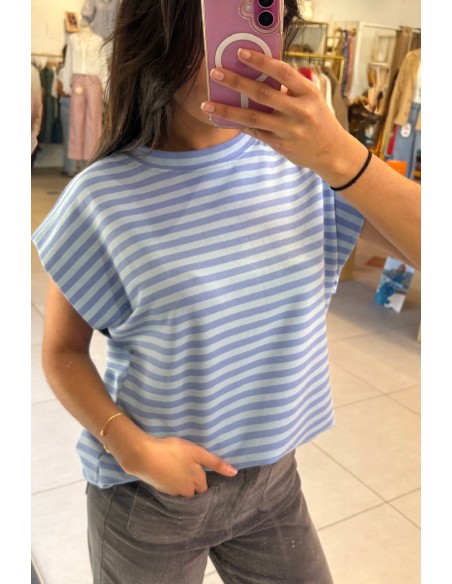 T-shirt marinière oversize