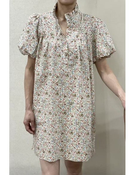 Robe courte manches ballon