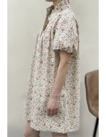 Robe courte manches ballon