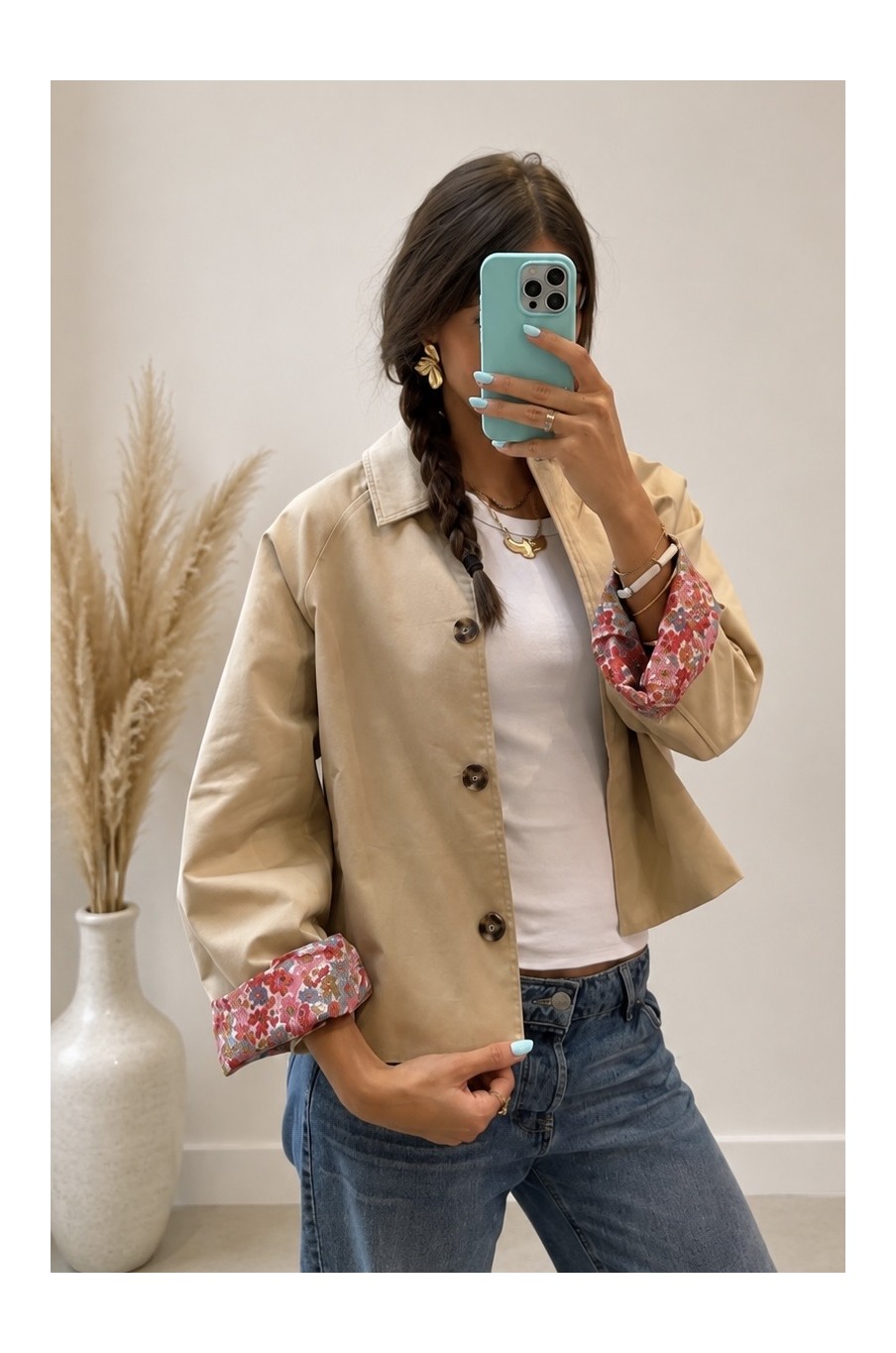 Trench court beige